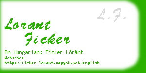 lorant ficker business card